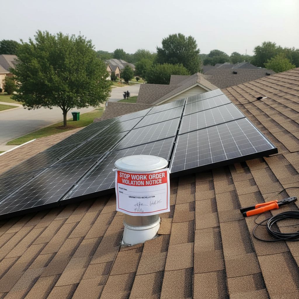 What happens if you install a solar panel without a permit