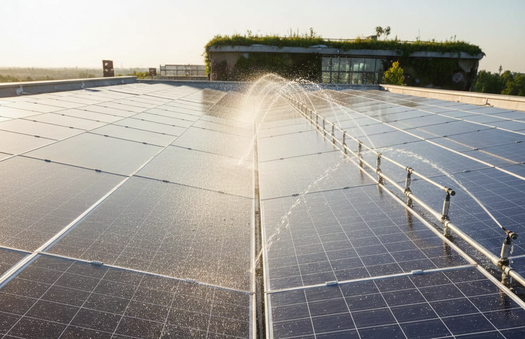 Importance of Automatic Solar Panel Cleaning Sprinkler System